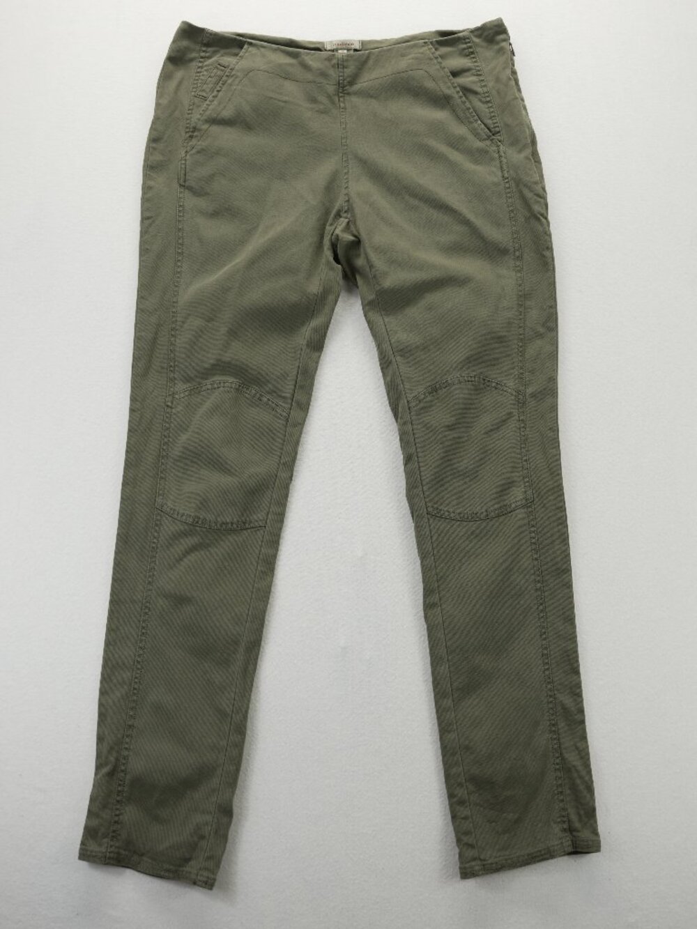Sundance Casual Cotton Pants Women's Size 6 Green Side Zipper Inseam: 30.5"